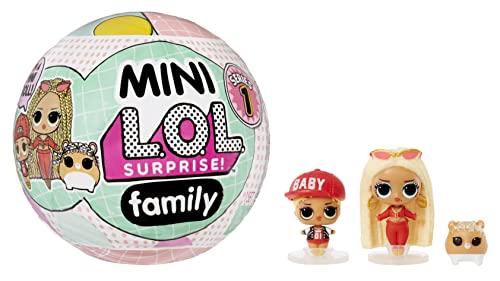 LOL Surprise OMG Mini Family Collection - SORTIMENT - Mini-Modepuppen mit Lil Sis, Haustier, & Accessoire - 2-in-1-Verpackung - Zum Sammeln - Geschenk für Kinder ab 4 Jahren von L.O.L. Surprise!