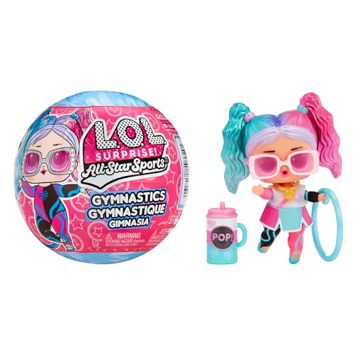 L.O.L. Surprise! All Star Sports - Gymnastics - Turn-Thema Sammlerpuppe mit 8 Überraschungen Inklusive Sportpuppe und Schwebebalken-Kugel - für Mädchen und Olympiade-Fans ab 3 Jahren von L.O.L. Surprise!