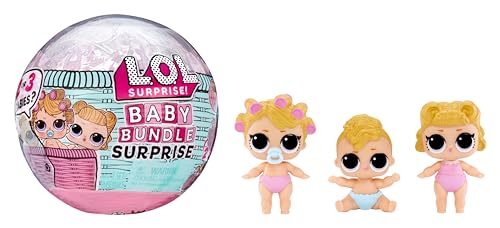 LOL Surprise Baby Bundle Surprise - Sammlerpuppen mit Baby-Thema - Zwillinge, Drillinge oder Haustiere Mit Einer Wasserüberraschung - 2 oder 3 Puppen Enthalten - Ideal für Mädchen ab 3 Jahren von L.O.L. Surprise!