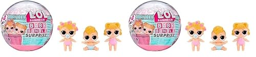 L.O.L. Surprise! Baby Bundle Surprise - Sammlerpuppen mit Baby-Thema - Zwillinge, Drillinge oder Haustiere Mit Einer Wasserüberraschung - 2 oder 3 Puppen Enthalten - Ideal für Mädchen ab 3 Jahren von L.O.L. Surprise!