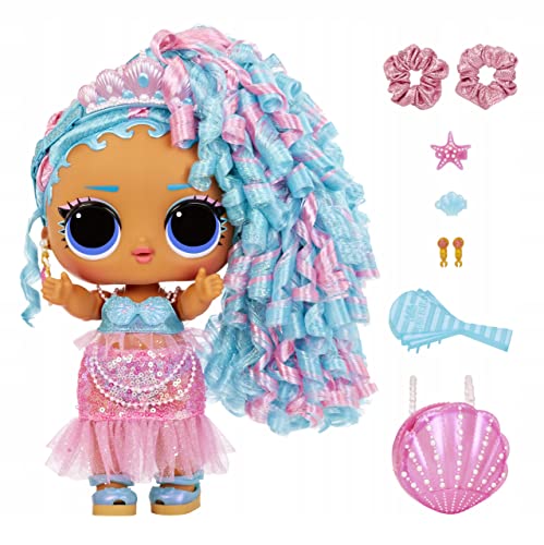 LOL Surprise Big Baby Hair Hair Hair – SPLASH QUEEN – 27,94 cm große Puppe mit 14 Überraschungen, Accessoires zum Teilen und echten Haaren – Für Kinder und Sammler ab 4 Jahren von L.O.L. Surprise!