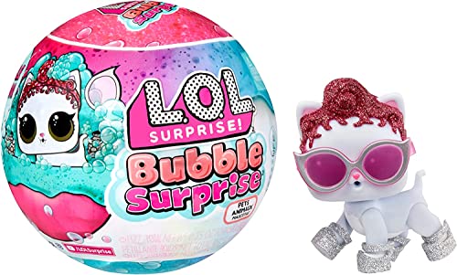 LOL Surprise Bubble Surprise Haustiere - ZUFÄLLIGE AUSWAHL - Sammlerpuppe, Haustier, Überraschungen, Zubehör, Bubble Surprise beim Auspacken & Glitzerschaum-Reaktion - ideal für Kinder ab 4 Jahren von LOL SURPRISE