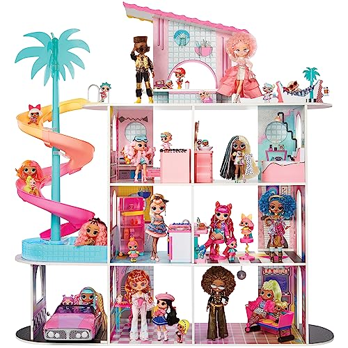 L.O.L. Surprise! OMG Fashion House Spielset mit über 85 Überraschungen - Puppenhaus aus echtem Holz mit Pool, Spiralrutsche, Dachterrasse, Kino, veränderbaren Möbeln und mehr - für Kinder ab 4 Jahren L.O.L. Surprise! OMG Fashion House Spielset mit über 85 Überraschungen - Puppenhaus aus echtem Holz mit Pool, Spiralrutsche, Dachterrasse, Kino, veränderbaren Möbeln und mehr - für Kinder ab 4 Jahren von L.O.L. Surprise!