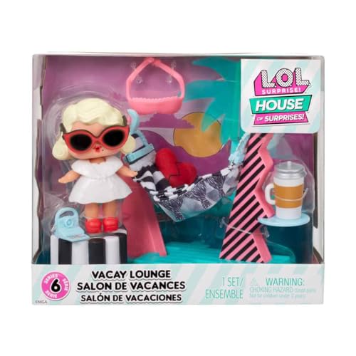 L.O.L. Surprise! OMG House of Surprises Playset - Vacay Lounge - 7,6 cm große Puppe Leading Baby und 8 Überraschungen - Für Sammler und Kinder ab 4 Jahren L.O.L. Surprise! OMG House of Surprises Playset - Vacay Lounge - 7,6 cm große Puppe Leading Baby und 8 Überraschungen - Für Sammler und Kinder ab 4 Jahren von L.O.L. Surprise!