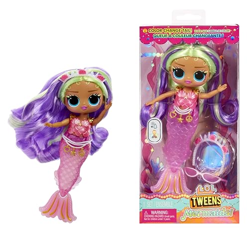 L.O.L. Surprise! Tweens - Mermaid Cleo Cove - Modepuppe mit Farbwechselndem Schwanz, Beweglicher Flosse und Schönen Accessoires - Spielzeug für Kinder und Sammler ab 4 Jahren L.O.L. Surprise! Tweens - Mermaid Cleo Cove - Modepuppe mit Farbwechselndem Schwanz, Beweglicher Flosse und Schönen Accessoires - Spielzeug für Kinder und Sammler ab 4 Jahren von L.O.L. Surprise!