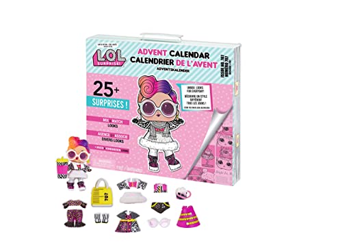 LOL Surprise Adventskalender - Mit Sammlerpuppe - COSTUME DESIGNER - 25+ Überraschungen - Outfits, Schuhe & Accessoires - Aufstell-Verpackung - Zum Sammeln - Für Kinder ab 4 Jahren, Pink von L.O.L. Surprise!