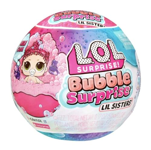 LOL Surprise Bubble Surprise Lil Sisters - ZUFÄLLIGE AUSWAHL - Sammlerpuppe, Schwesterchen, Überraschungen, Zubehör, Bubble Surprise beim Auspacken & Glitzerschaum-Reaktion - für Kinder ab 4 Jahren von L.O.L. Surprise!