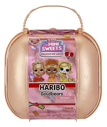 L.O.L. Surprise! Loves Mini Sweets Deluxe X Haribo - Goldbären - Enthält 3 von Süßigkeiten inspirierte Puppen, lustiges Zubehör und eine nasse Überraschung - Sammlerpuppen geeignet für Kinder ab 4+ L.O.L. Surprise! Loves Mini Sweets Deluxe X Haribo - Goldbären - Enthält 3 von Süßigkeiten inspirierte Puppen, lustiges Zubehör und eine nasse Überraschung - Sammlerpuppen geeignet für Kinder ab 4+ von L.O.L. Surprise!