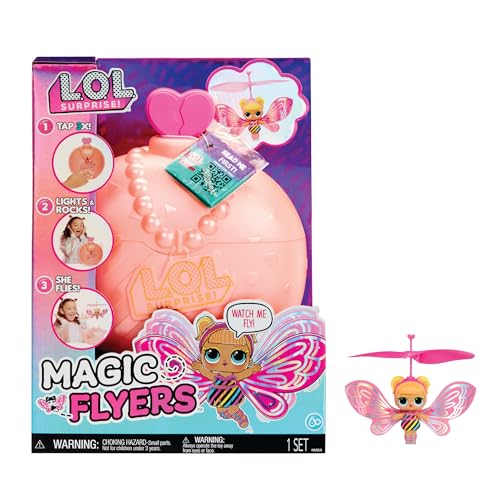 LOL Surprise Magic Flyers - Flutter Star - Handgesteuerte fliegende Puppe - Sammlerpuppe mit Touch-Flasche zum Auspacken - Ideal für Mädchen ab 6 Jahren von L.O.L. Surprise!