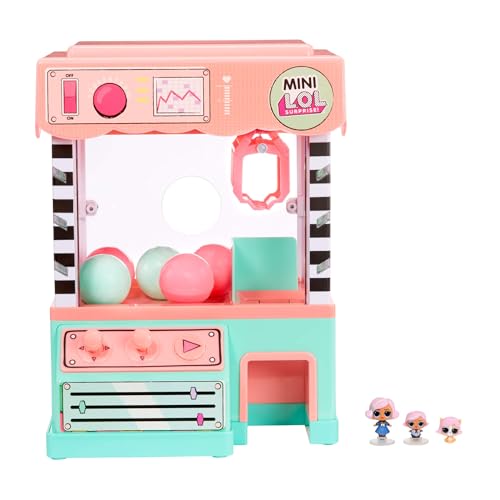 LOL Surprise Minis Greifautomat Spielset mit 5 Überraschungen - Inklusive Mini OMG Uptown Girl, Mini Sammelpuppe Prim und Mini Pet Yuppy Puppy, Interaktive Lichter & Sounds - Für Kinder ab 4 Jahren von L.O.L. Surprise!