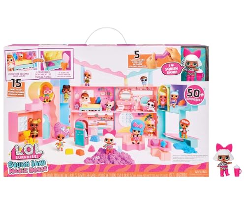 LOL Surprise Squish Sand Magic House mit Sammelpuppe Diva - Spielset mit Sammlerpuppe, Squish Sand, Überraschungen und Zubehör - Ideal für Mädchen ab 4 Jahren von L.O.L. Surprise!