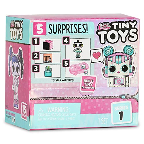 L.O.L. Surprise!, Tiny Toys – Set mit 5 Überraschungen, Davon 1 Tiny 1,5 cm, Zubehör, Glamperstück, Wasser-Überraschung, Modelle zufällig zum Sammeln, Spielzeug für Kinder ab 3 Jahren, LLUB5 von L.O.L. Surprise!