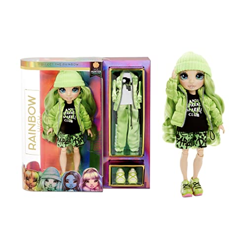 Rainbow High Fashion Doll – Jade Hunter - Grüne Puppe mit Luxus-Outfits, Accessoires und Puppenständer Series 1 Mädchen ab 6 Jahren von Rainbow High