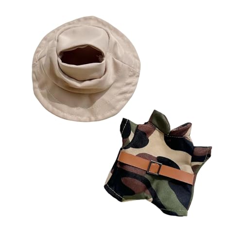 LA BUBU 17cm Puppen-Outfit-Set – Camouflage-Overall Mit Hut Und Schuhen For Modepuppen LA BUBU 17cm Puppen-Outfit-Set – Camouflage-Overall Mit Hut Und Schuhen For Modepuppen von LA BUBU