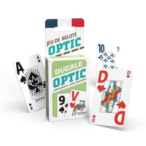 Ducale, Le Jeu Français Belote Spiel 32 Karten – mit großen Indexen für Brillenträger, Mehrfarbig Ducale, Le Jeu Français Belote Spiel 32 Karten – mit großen Indexen für Brillenträger, Mehrfarbig von LA DUCALE