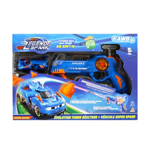 La Spark Evolution Turbo Reaktor + Spark Fahrzeug + 3 Zubehörteile – Starter, Super Speed 36 km/h – Spielzeug zum Sammeln – Batterien enthalten, FR222021, Mehrfarbig von LA LÉGENDE DE SPARK