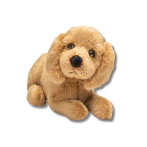 LA PELUCHERIE - Plüschtier Hund Theo Cocker liegend 35 cm – braun – handgefertigt – französische Marke LA PELUCHERIE - Plüschtier Hund Theo Cocker liegend 35 cm – braun – handgefertigt – französische Marke von LA PELUCHERIE