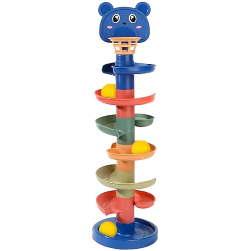 Ball Drop-Spielzeug, farbenfrohe Abs Plastikball-Kugel Drop, 7-layerer Kleinkindkugelspielzeug mit 5 Bällen Ball Safer Bildungsstreckturm für 3 Monate+Kleinkindkugelspielzeug Ball Drop-Spielzeug, farbenfrohe Abs Plastikball-Kugel Drop, 7-layerer Kleinkindkugelspielzeug mit 5 Bällen Ball Safer Bildungsstreckturm für 3 Monate+Kleinkindkugelspielzeug von LAANCOO