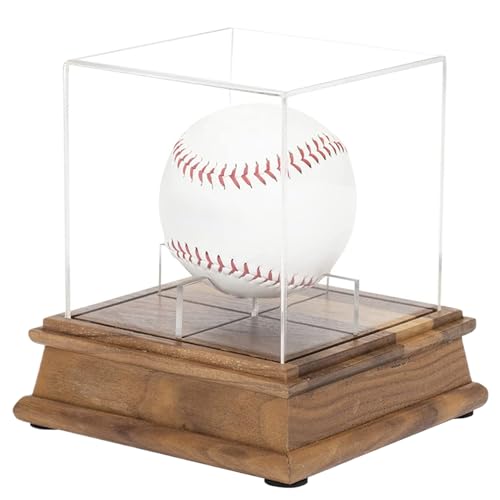 LAANCOO Baseball -Display -Hülle, Clear Acryl Baseball -Display -Hülle mit Holzbasis, staubsicherer Autogrammhalter für Einzelkugelsammler, Halter LAANCOO Baseball -Display -Hülle, Clear Acryl Baseball -Display -Hülle mit Holzbasis, staubsicherer Autogrammhalter für Einzelkugelsammler, Halter von LAANCOO
