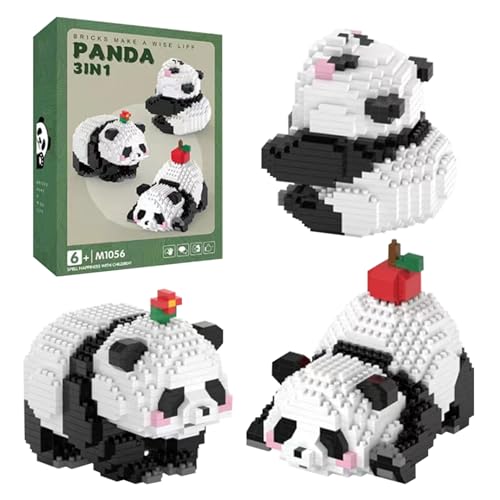 LAANCOO Tierbausteine, Panda-Bausteine ​​1 Set niedliche praktische Tierbausteine ​​für Kinder Eltern-Kind-Entwicklung BPA-freier Panda-Spielzeug Geburtstagsgeschenk, Style1, Panda Toys von LAANCOO