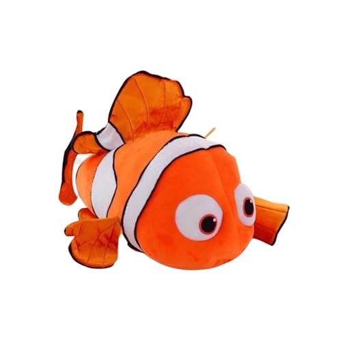 LAARNT 25cm Cartoon Clownfisch Plüschtier Orange weiß, Gefüllte Fische Spielzeug, Umarmen Kissen Mehrzweck Puppe für Schlafzimmer Sofa Reise, Kinder Kuschelweiches Plüschtier Geburtstage von LAARNT