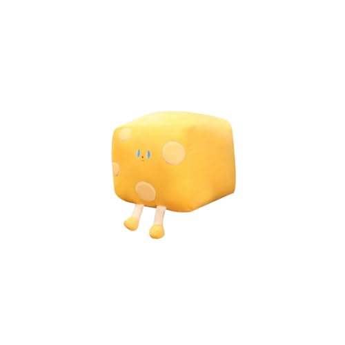 LAARNT 25cm Niedliches quadratisches Butterkäse-Kissen gelbes Plüsch-Spielzeug-Käse-Sofa-Kissen für Kinder und Erwachsene, Haus, Schlafzimmer, Dekoration gelb von LAARNT