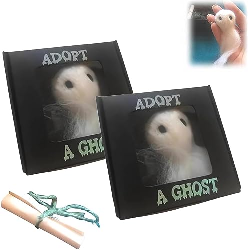 Adopt A Ghost,2024 New Super Cute Little Pocket Ghost with A Tiny Scroll, Halloween Mini Plush Stuffed Ghost Doll,Creative Gift for Ghost Stories, Spooky Movies, Halloween Decoration Lovers von LABDIP