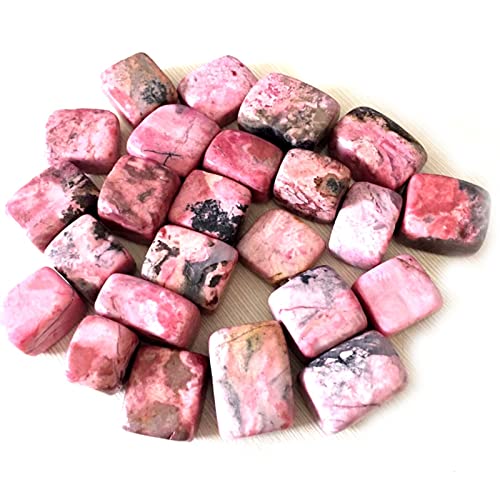 Haussammlung Natürliche Rhodonit-Kristall-Trommelsteine, polierte Felswürfel-Quarzkristalle for Balance Reiki-Edelstein Raumdekoration (Size : One Size) von LABDIP