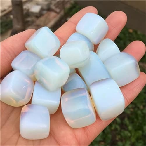 Voller Textur Polierter Opal-Würfelkristall-Heiledelstein for (Farbe: Weiß, Größe: 20–30 mm) Haushaltswaren von LABDIP