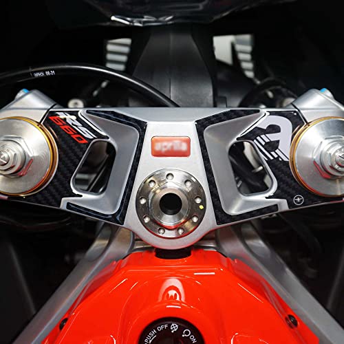 labelbike - 3D Harzaufkleber Dekoration und Schutz der Motorrad-Gabelplatte Lenkung kompatibel mit Aprilia RS 660 2020-2025 von LABELBIKE