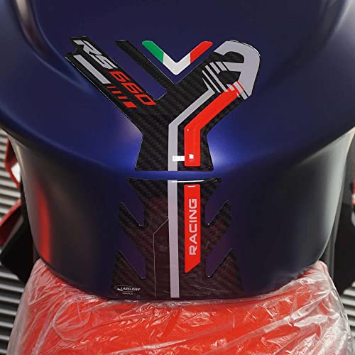 labelbike - 3D Harz Tankpad Aufkleber Motorrad Tank Dekoration und Schutz Kompatibel mit Aprilia RS 660 2020-2025 Rot von LABELBIKE