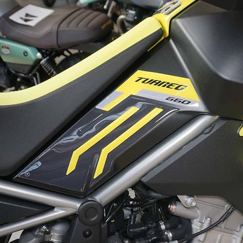 labelbike - 3D Gel Harz Aufkleber Tankseitenschutz kompatibel mit Aprilia Tuareg 660 2022-2025 Farbe: Gelb von LABELBIKE