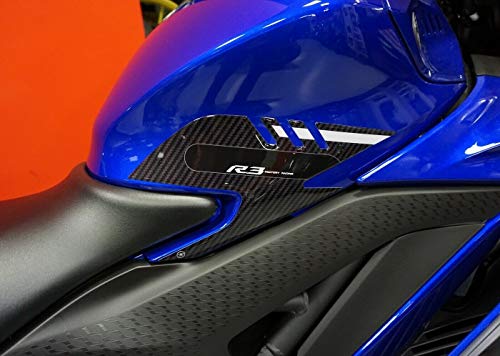 labelbike - 2 3D Seiten Aufkleber Schutz aus Harz für Motorradtank kompatibel mit YAMAHA R3 2019-2025 labelbike - 2 3D Seiten Aufkleber Schutz aus Harz für Motorradtank kompatibel mit YAMAHA R3 2019-2025 von LABELBIKE