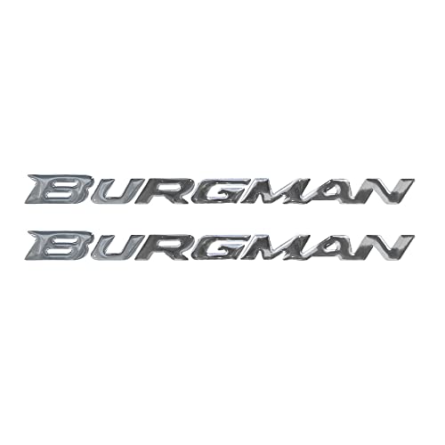 labelbike - 2 Aufkleber aus 3D-Harz mit der Aufschrift Burgman 250-400-650 für Suzuki Scooter - Chrom Farbe labelbike - 2 Aufkleber aus 3D-Harz mit der Aufschrift Burgman 250-400-650 für Suzuki Scooter - Chrom Farbe von LABELBIKE