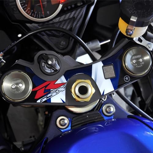 labelbike - 3D Aufkleber aus Gelharz Dekorationen und Schutz GSXR-Motorrad Gabelplatte Lenkung kompatibel mit SUZUKI GSX-R 600-750 2006-2016 und GSX-R 1000 2007-2008 von LABELBIKE