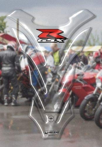 labelbike - 3D Tankpad Aufkleber Schutz für Motorrad Tank kompatibel mit Suzuki GSX-R Transparente Grafiken von LABELBIKE