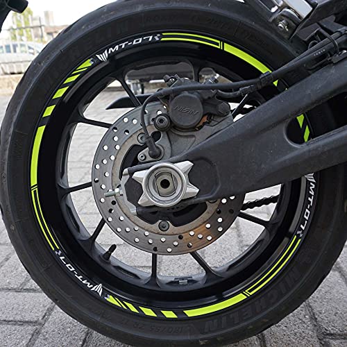 labelbike - Aufkleber Streifen Motorrad Felgen Räder Schutz Kit kompatibel mit Yamaha MT-07 - Fluoreszierendes Gelb labelbike - Aufkleber Streifen Motorrad Felgen Räder Schutz Kit kompatibel mit Yamaha MT-07 - Fluoreszierendes Gelb von LABELBIKE