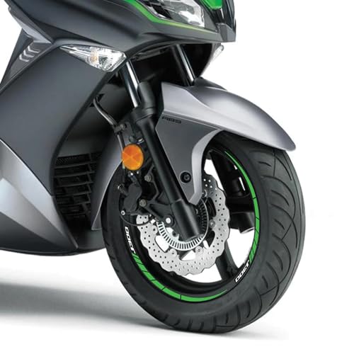 labelbike - Aufkleber Streifen Motorradfelgen Räder 13 und 14 Roller Schutz-Kit kompatibel mit Kawasaki J300 von LABELBIKE