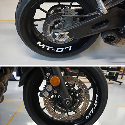 labelbike - Felgenaufkleber Motorrad Schriftzug Aufkleber für den Innenbereich Felgen Motorrad kompatibel mit Yamaha MT-07 Weiß labelbike - Felgenaufkleber Motorrad Schriftzug Aufkleber für den Innenbereich Felgen Motorrad kompatibel mit Yamaha MT-07 Weiß von LABELBIKE
