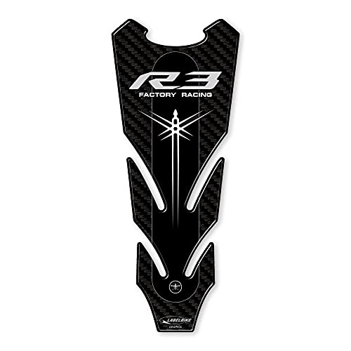 labelbike - Tank Aufkleber 3D Tank Schutz für MOTORRÄDER kompatibel mit Yamaha R3 YZF 2015-2018 von LABELBIKE
