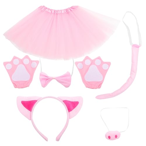 LABRIMP 1 Satz Kostümset mit Schweineohr Fliege Schweinenase und Tüllrock Niedliches Tier Cosplay Zubehör für Kindergeburtstage Karneval und Halloween Feiern Anzuziehen und Kombinierbar LABRIMP 1 Satz Kostümset mit Schweineohr Fliege Schweinenase und Tüllrock Niedliches Tier Cosplay Zubehör für Kindergeburtstage Karneval und Halloween Feiern Anzuziehen und Kombinierbar von LABRIMP