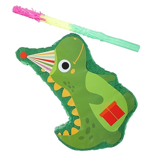LABRIMP 1 Satz Piñata Dino für Kindergeburtstag Partydeko Fotorequisiten Teilig Piñata Schlagstock Sicher Wiederverwendbar von LABRIMP