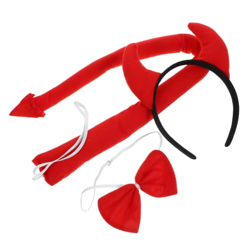 LABRIMP 1 Satz Teufel Kostüm Teufel Horn Kopfband Fliege Cosplay Zubehör für Festivals und Partys Bequeme und Praktische Verkleidung für Tolle Fotos LABRIMP 1 Satz Teufel Kostüm Teufel Horn Kopfband Fliege Cosplay Zubehör für Festivals und Partys Bequeme und Praktische Verkleidung für Tolle Fotos von LABRIMP