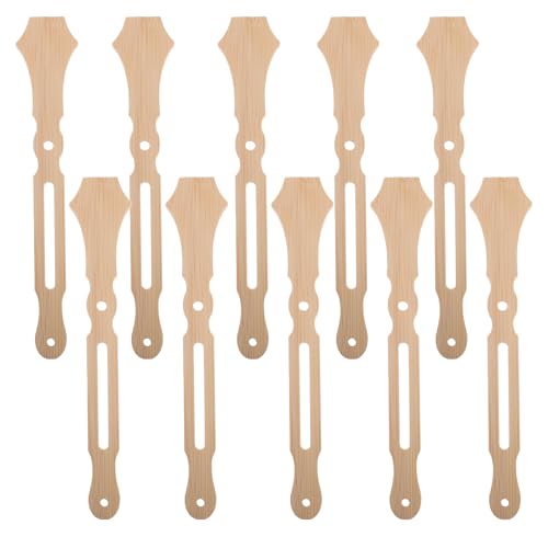 LABRIMP 10 Stück Handfächer Stiele für Diy Fächer Runde Fächergriffe Bastelmaterial für Hochzeiten und Besondere Anlässe von LABRIMP