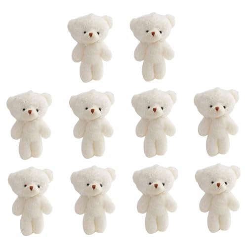 LABRIMP 10 Stück Mini Bär Plüschspielzeug Teiliges Tragbarer für Schlüsselanhänger und Rucksack als Dekoration und Langlebiges Kuscheltier aus Hochwertigem Plüsch von LABRIMP