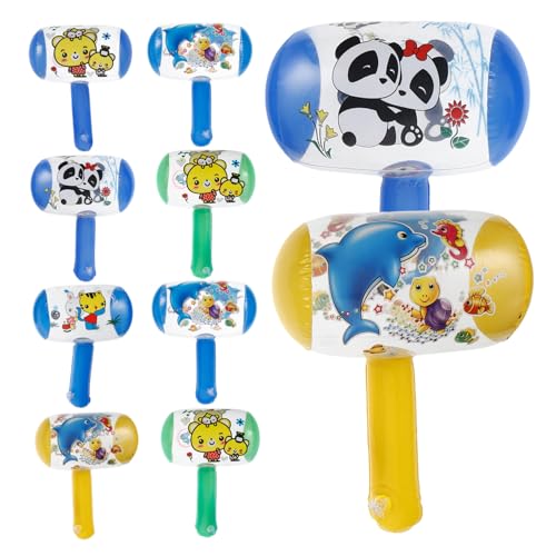 LABRIMP 10 Stück Teiliges Aufblasbare Kinderspielzeug-hämmer mit Glocke Leichte Bunte Hämmer für Drinnen und Draußen Lustiges Party Poolspielzeug für Jungen und Mädchen von LABRIMP