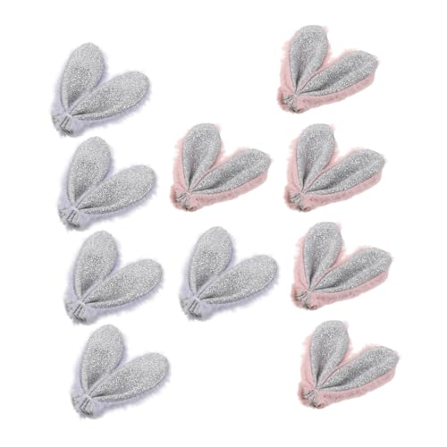 LABRIMP 10 Stück Teiliges Kleine Kaninchenohren für DIY Basteln Niedliche Hasenohren Haarschmuck Zubehör Weiche Ohren zum Nähen und Dekorieren Vielseitige Bastelaccessoires von LABRIMP