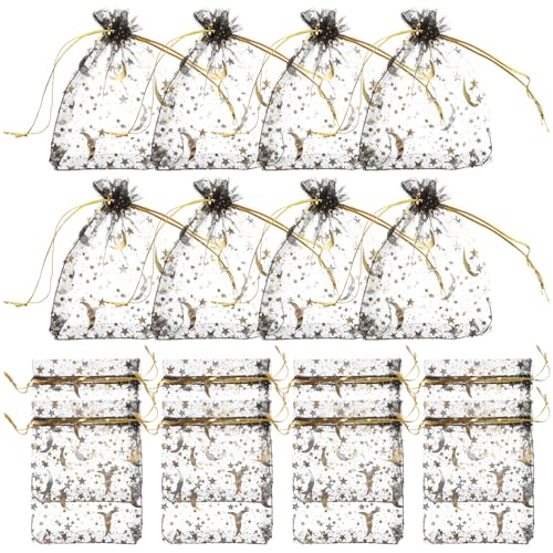 LABRIMP 100 Stück Organza Schmuckbeutel mit Kordelzug Schwarze Geschenktüten für Hochzeiten Geburtstage Partys und für Kosmetik Süßigkeiten und LABRIMP 100 Stück Organza Schmuckbeutel mit Kordelzug Schwarze Geschenktüten für Hochzeiten Geburtstage Partys und für Kosmetik Süßigkeiten und von LABRIMP