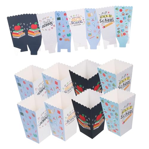 LABRIMP 12 Stück Bunte Papier Popcorn Boxen mit Cartoon für Schulanfang Party Große Kapazität Snackhalter Vielseitig für Süßigkeiten Klassenzimmer Dekoration Fröhliche Festtagsboxen LABRIMP 12 Stück Bunte Papier Popcorn Boxen mit Cartoon für Schulanfang Party Große Kapazität Snackhalter Vielseitig für Süßigkeiten Klassenzimmer Dekoration Fröhliche Festtagsboxen von LABRIMP