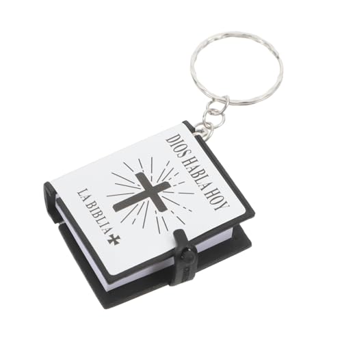 LABRIMP 12 Stück Mini Bibel Schlüsselanhänger Mini Vers Weihnachtsgeschenke Party Religiöse Taufe Miniatur Kirchen Souvenir Kleines Bibelbuch Schlüsselanhänger Puppenhaus von LABRIMP